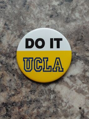 Vintage DO IT UCLA College Metal Pinback Button